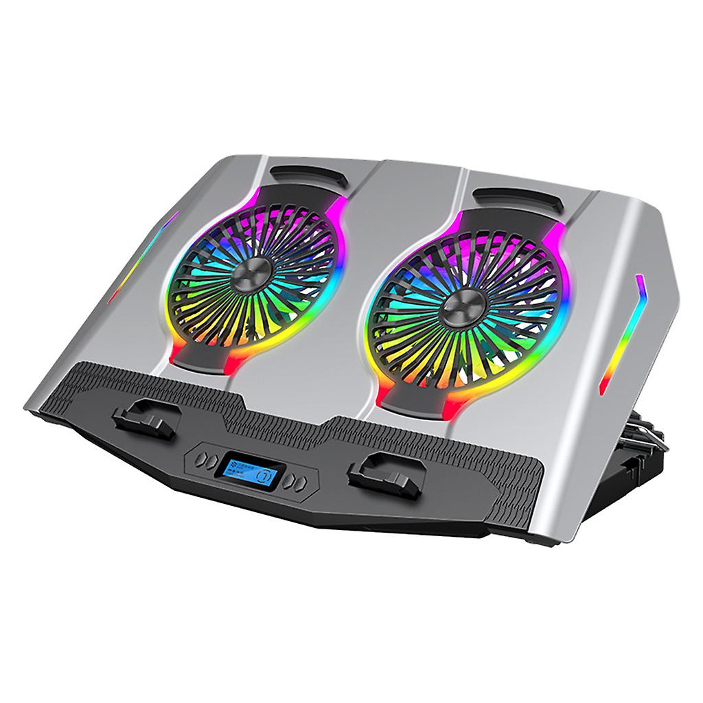 Support PC 2xUSB Ventilateur De Refroidissement Support D’ordinateur Portable Support Alliage D’aluminium PC Base Rack