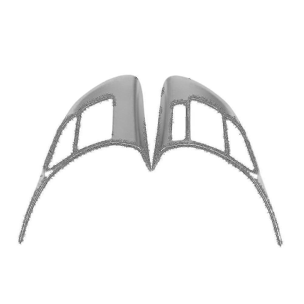 2pcs Car Chrome Interior Inner Steering Wheel Switch Button Panel Cover Trim Frame Decoration For -