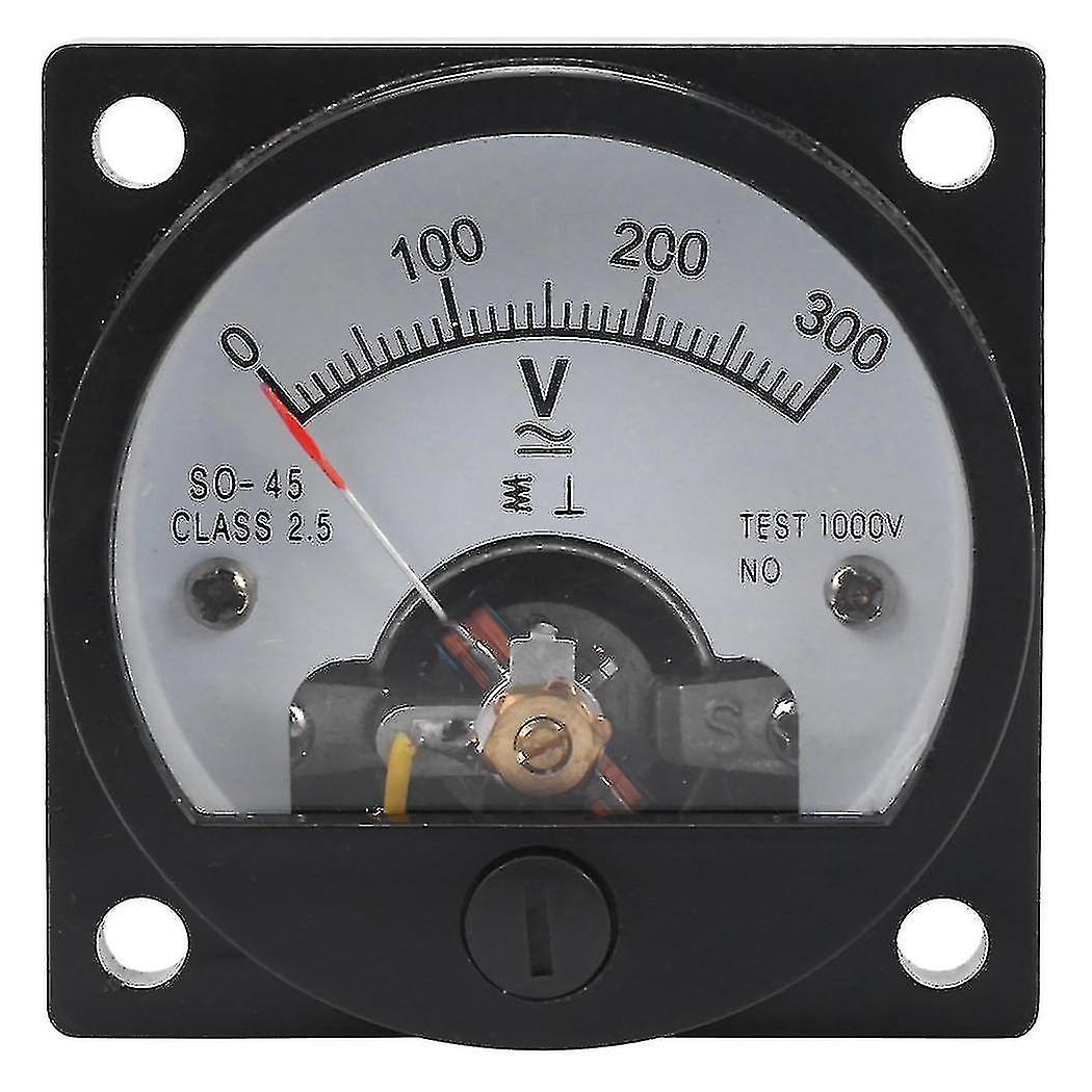 Ac 0-300v Round Analog Dial Panel Meter Voltmeter Gauge Black Best Gift