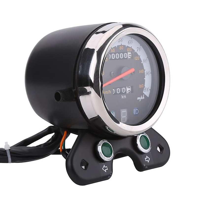 Universal Motorcycle Dual Odometer Speedometer Speedo Meter Gear Digital Display New