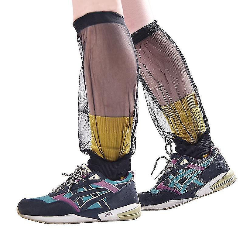 A Pair Mosquito Insect Bite Pants Mesh Net Feet Protector Repellent Bug Pants For Outdoor Traveling