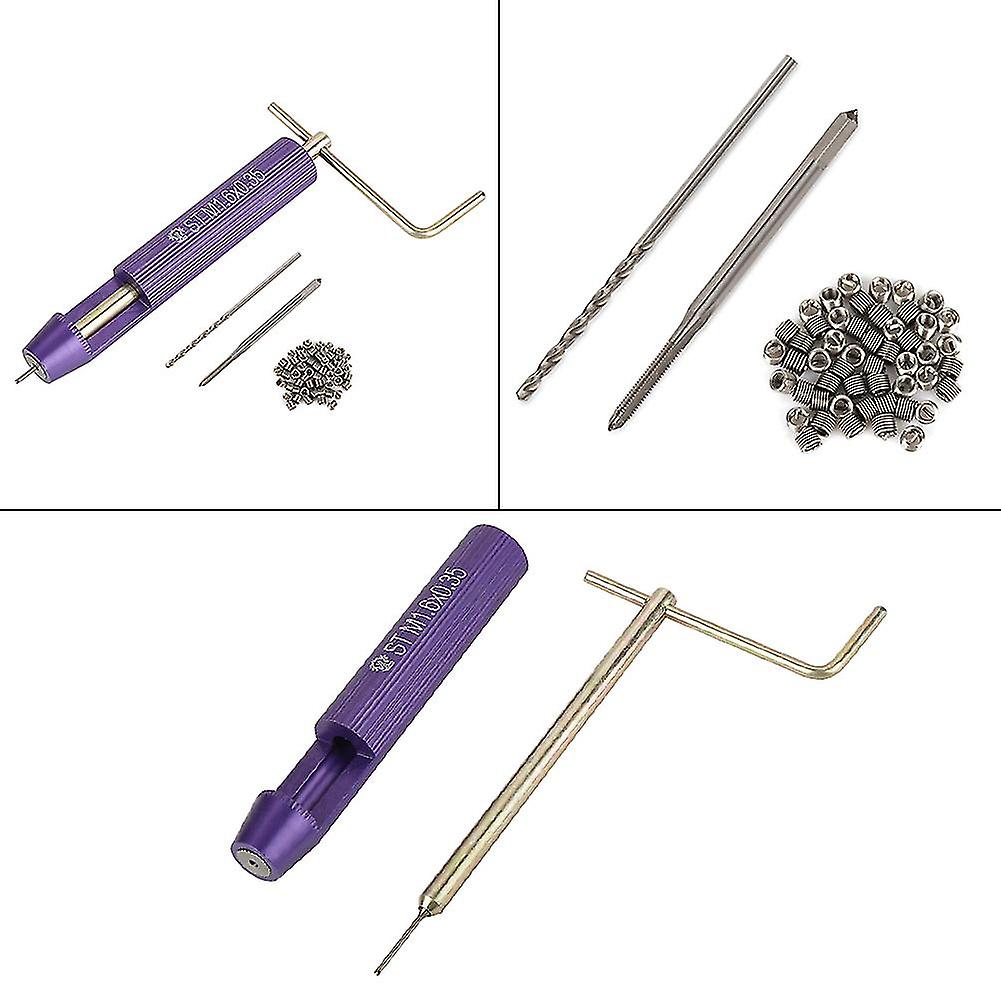 50pcs Stainless Steel Coiled Wire Helical Screw Thread Inserts M1.6*0.35*2D