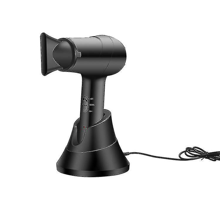 مجفف شعر لاسلكي, مجفف شعر لاسلكي قابل لإعادة الشحن, مجفف شعر محمول للسفر, رياح ساخنة/باردة, بطارية قابلة للشحن أسود