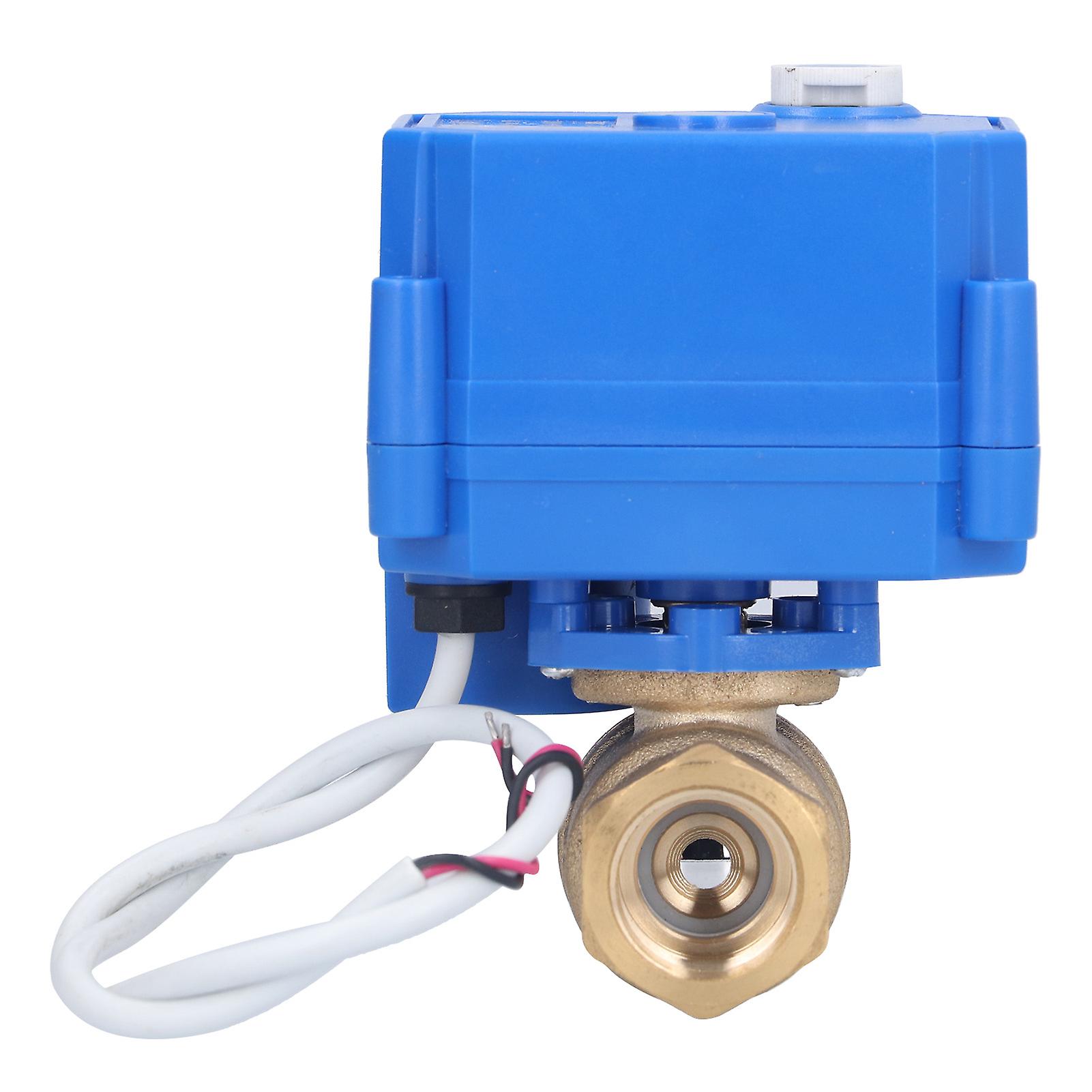 Electric Ball Valve BSP Brass Motorized Mini DN15 1/2in DC9~24V 2 Wire Auto Return Setup
