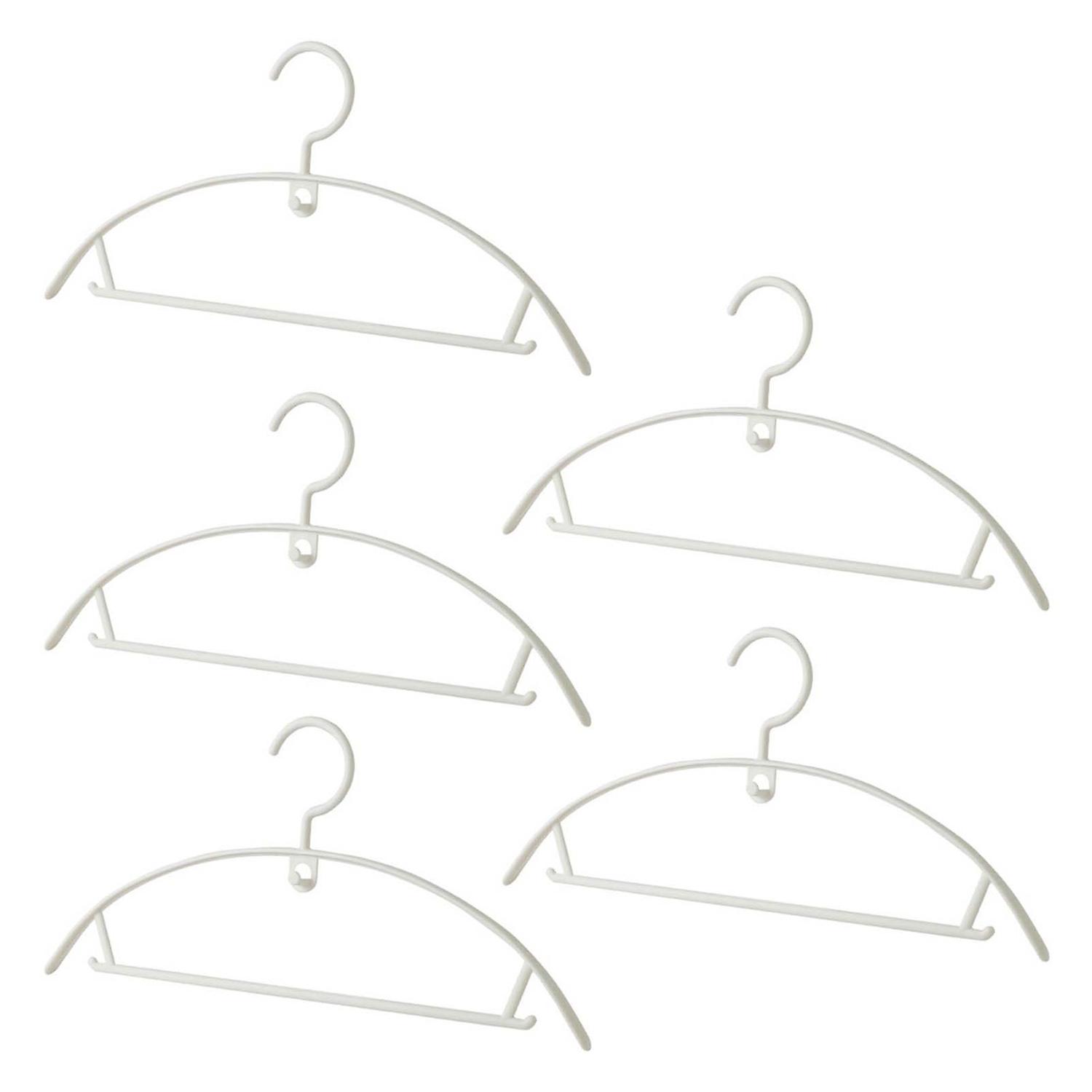 5Pcs Clothes Hangers Save Space Traceless Drying Shirts Pants Clothes Wide Shoulder Racks