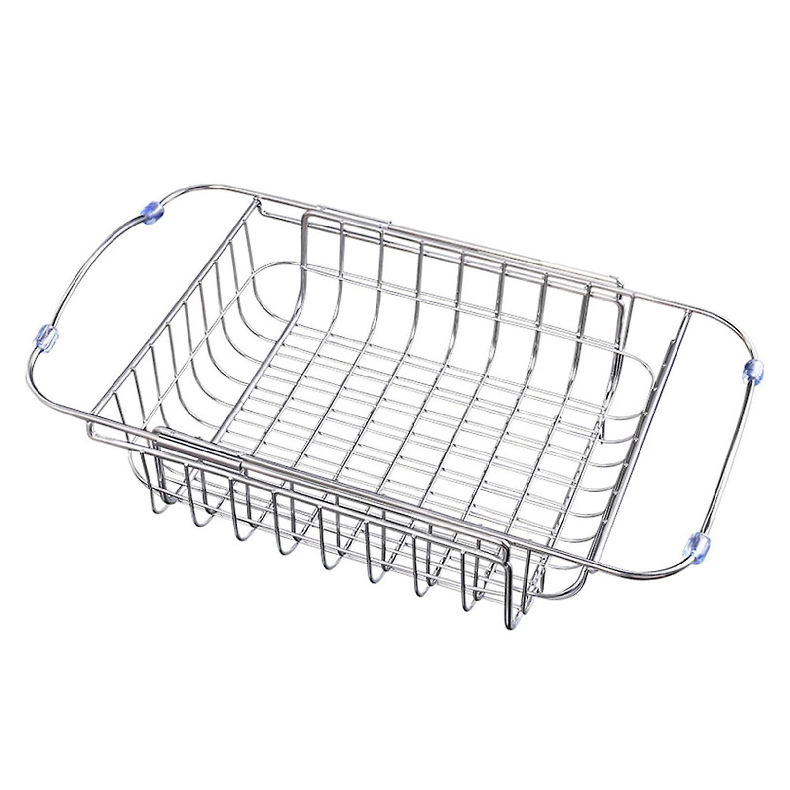 Expandable Dish Drying Rack Over Sink Dish Rack Shelf with Stainless Steel