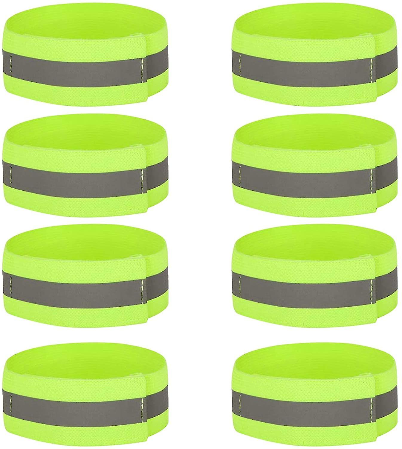 8pcs High Visibility Reflective Arm Strap Ankle Strap Wrist Strap New