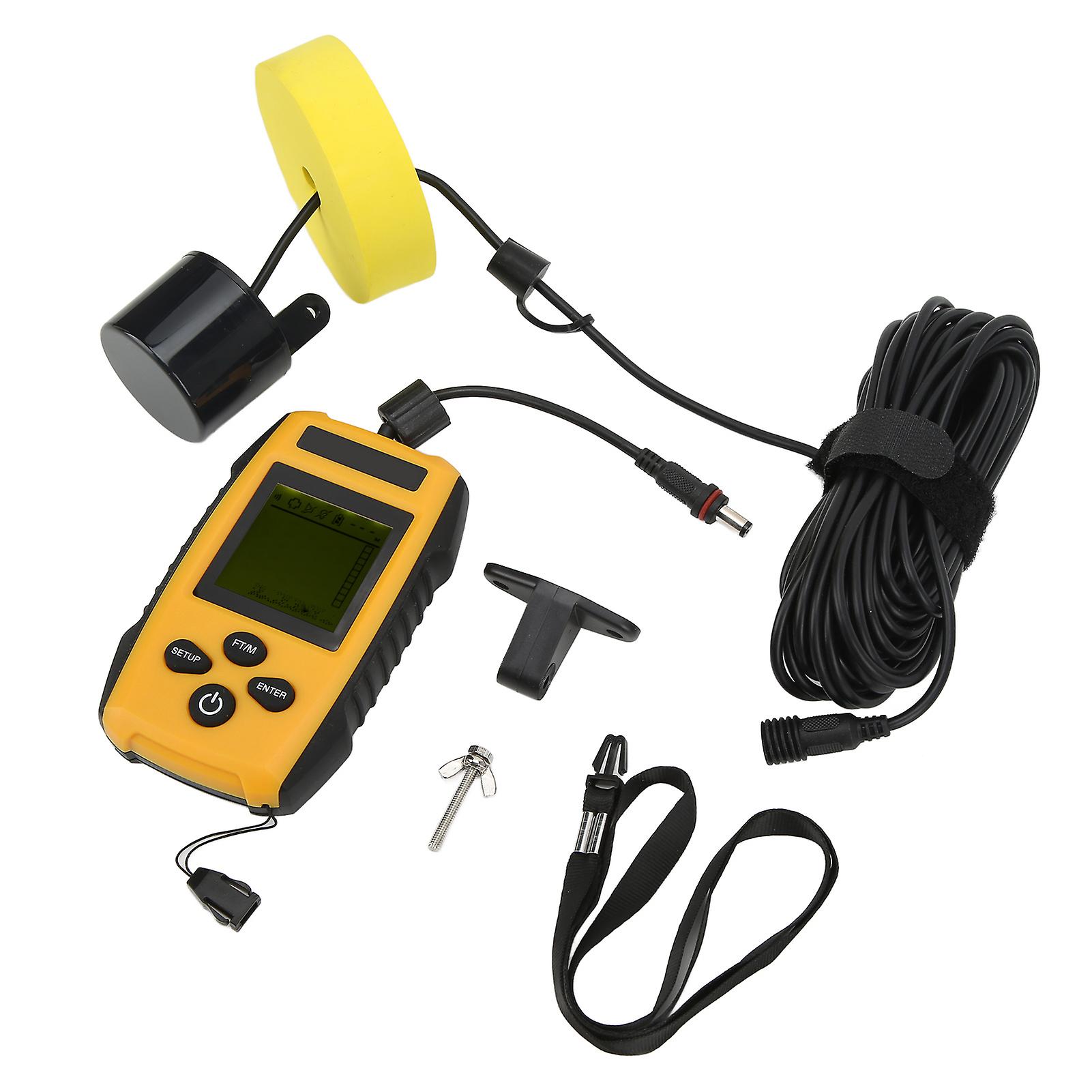 Plastic TL88E Wired Fish Detector with Sonar Sensor LCD Display 5 Modes Sensitivity Options
