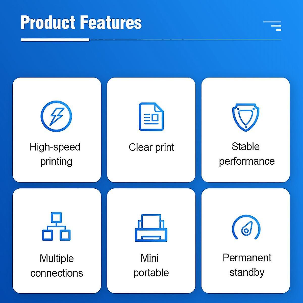 Portable Thermal Label Printer 58mm Bluetooth Handheld Wireless Mini Sticker Printer For Home Offic