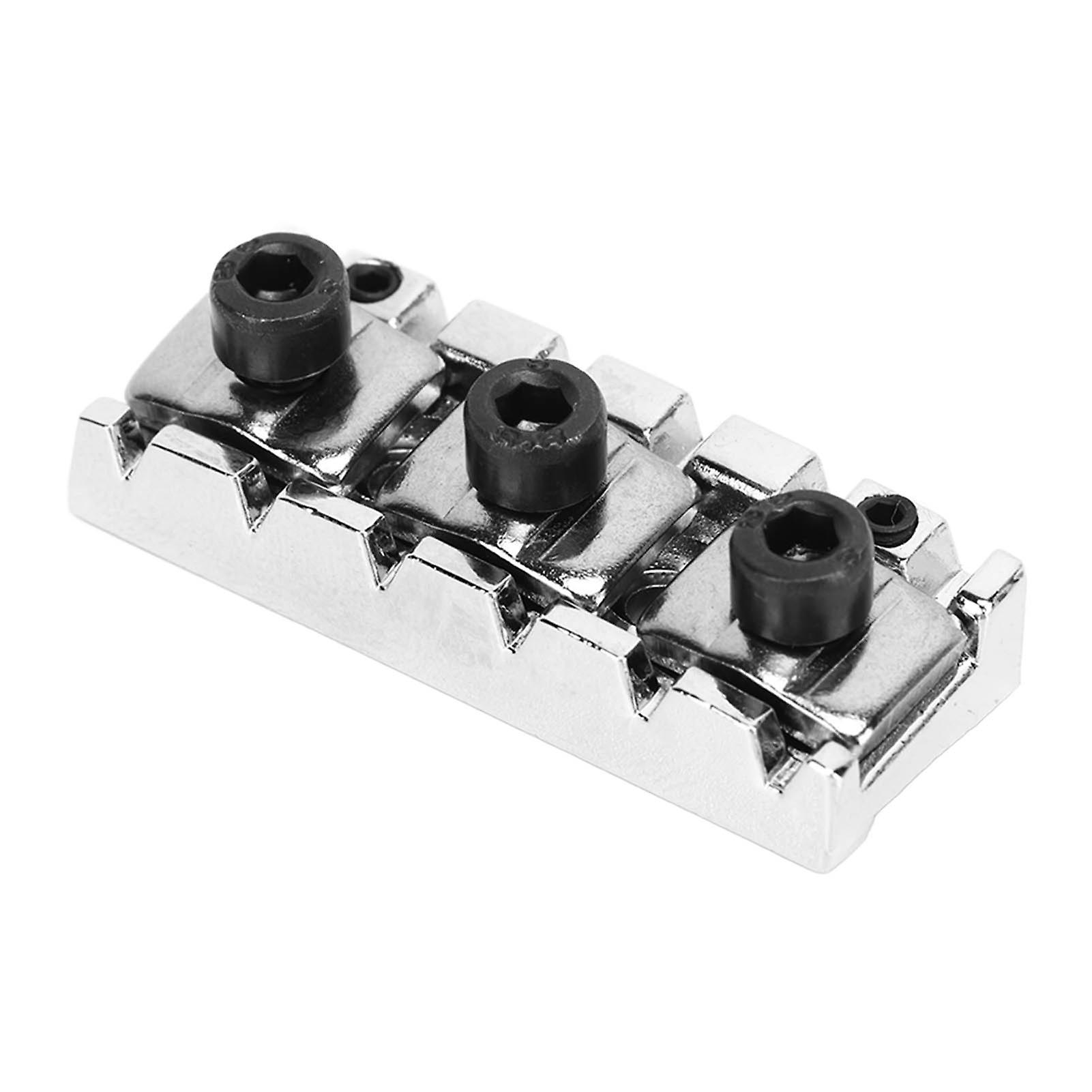 7 String Electric Guitar String Locking Nut Adjusting Height Electric Guitar Locking Nut 42.5mm Silver 