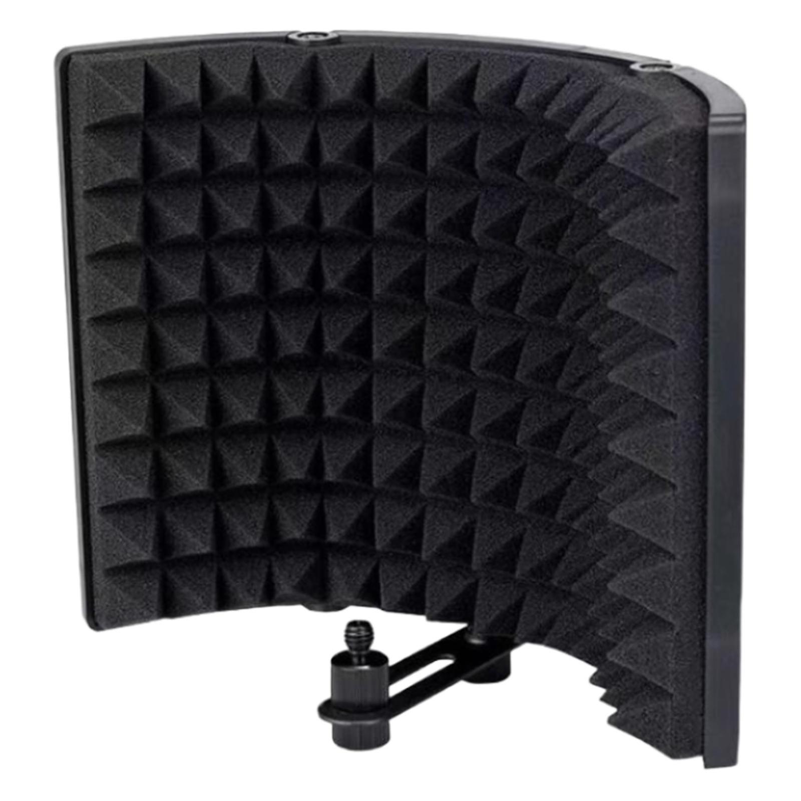 Microphone Isolation Shield Adjustable Vocal Recording Panel Wind Screen for Singing