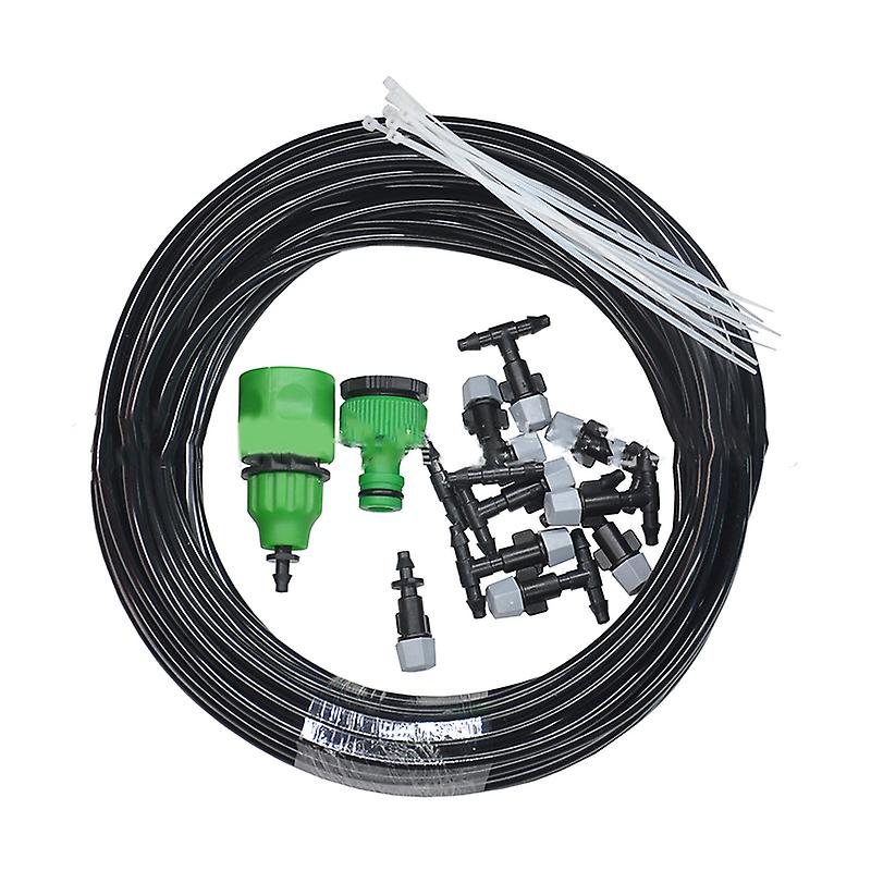 Drip Irrigation System Fitting Plastic Adjustable Removable 10m Watering Sprinkler System for Garden