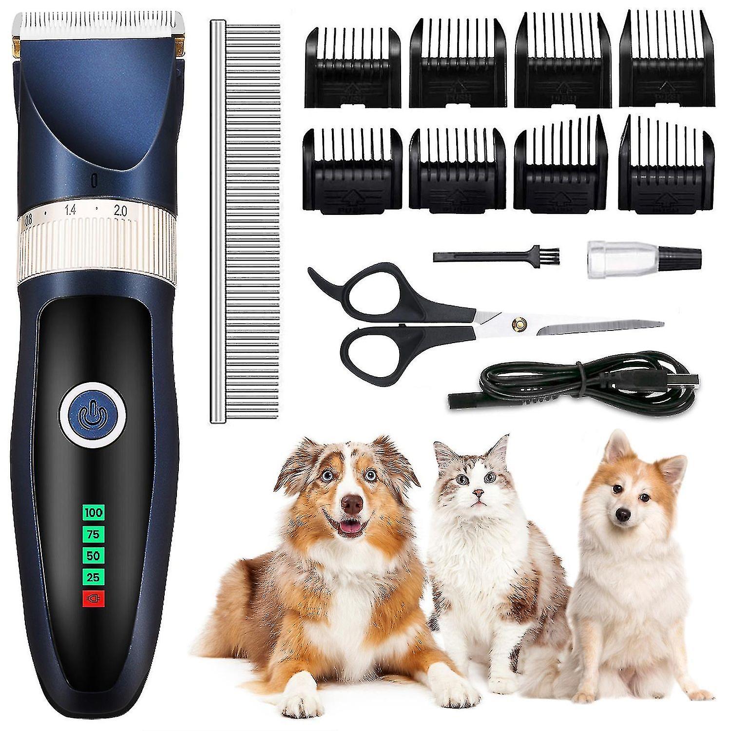 Professional Silent Pet Hair Grooming Scissors Trimmer Shaver Dog Electric Shaver Set UK