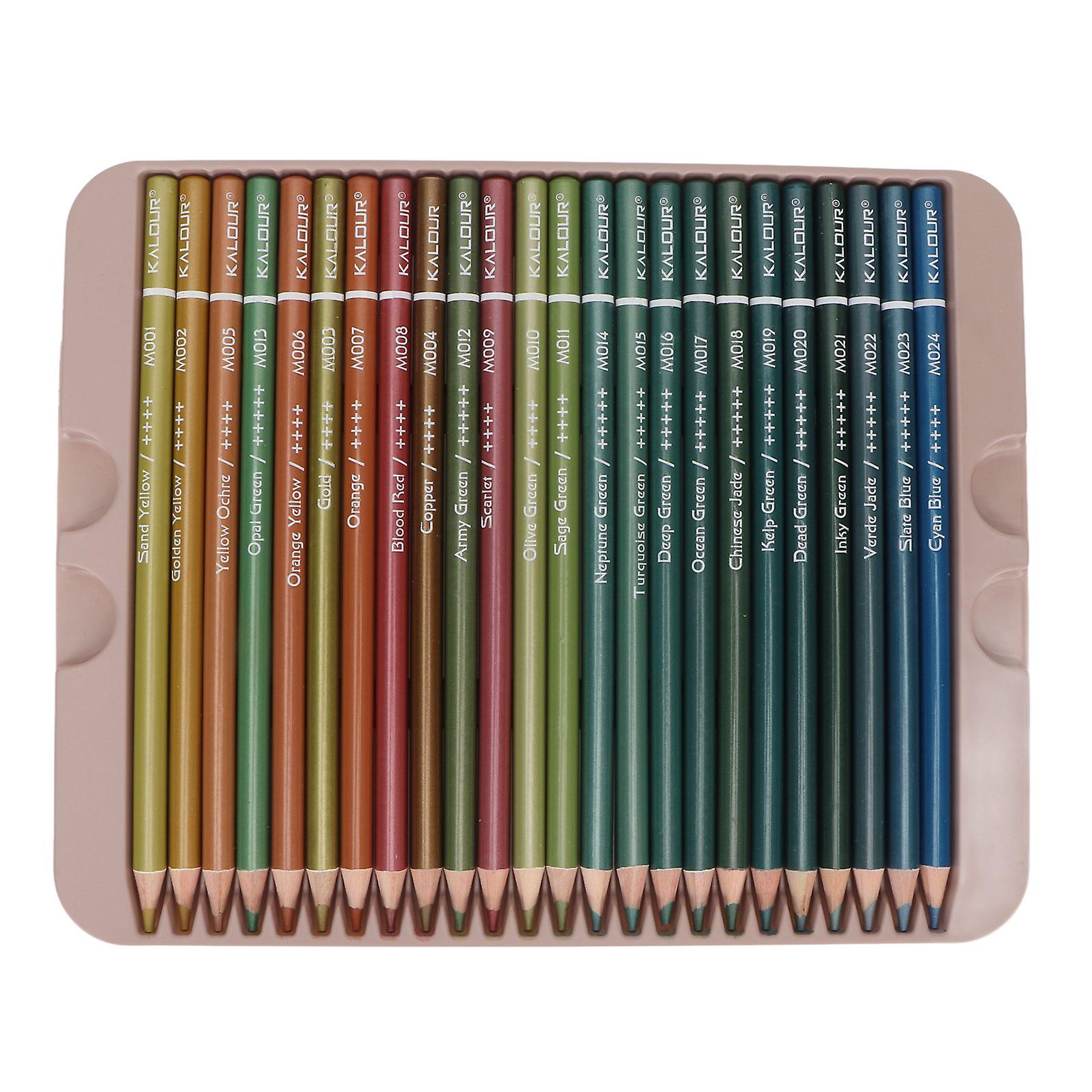 50 Metallic Colored Pencils Set for Adult Artists Easy to Grip Eco Friendly Drawing Pencil Set for Sketching