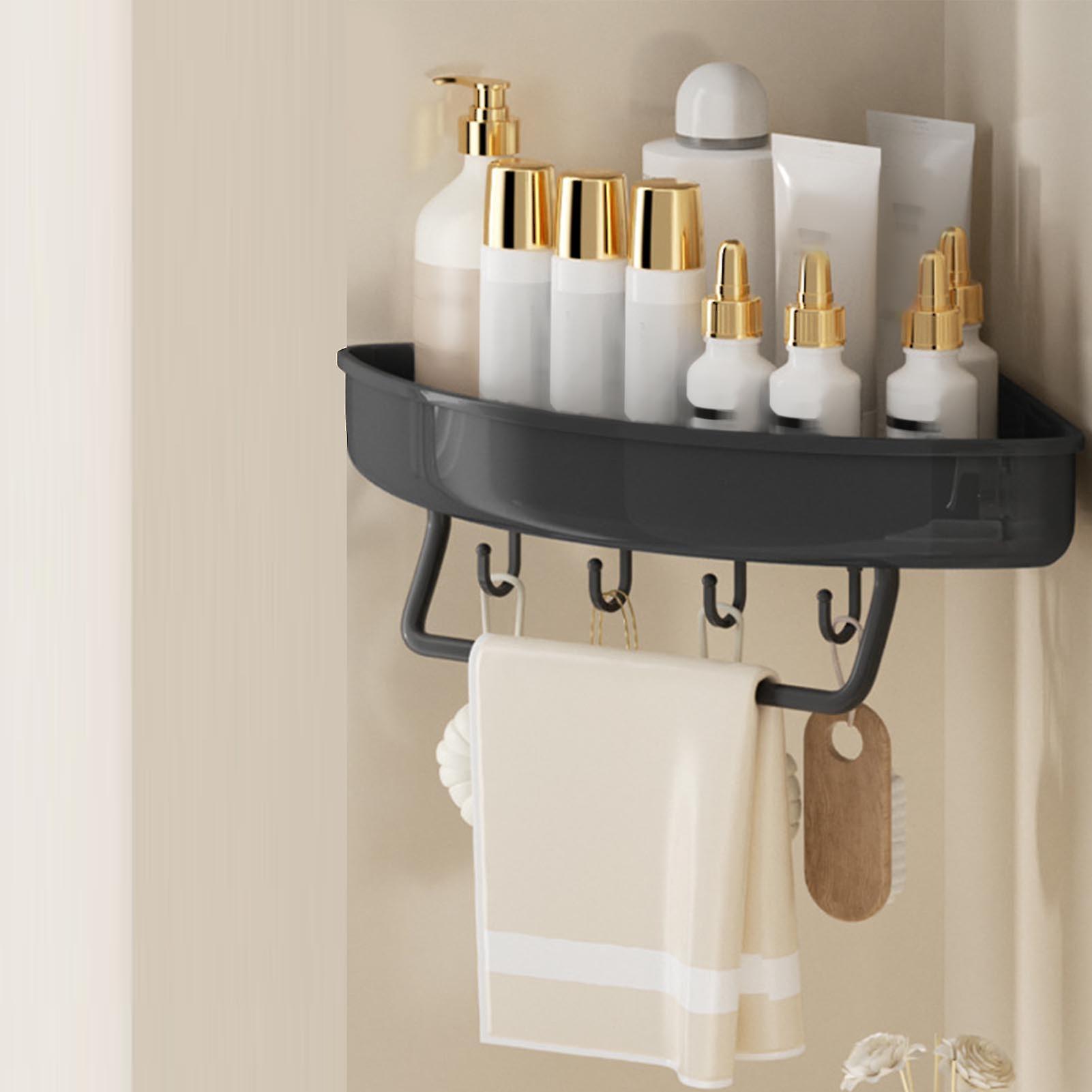 Shower Shelf Adhesive Corner Caddy ABS Wall Mounted 300g Organizer
