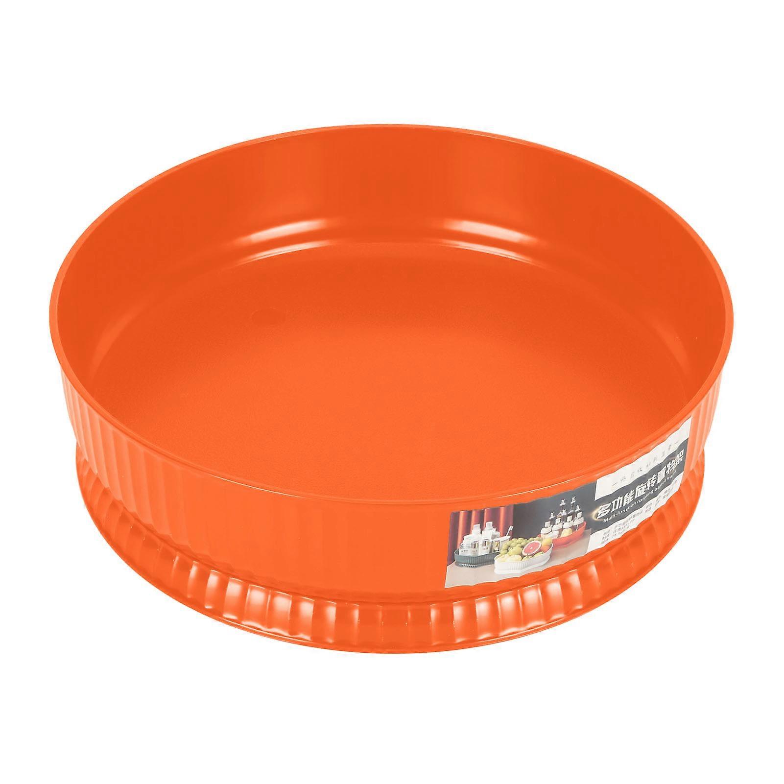 Rotating Kitchen Storage Tray 360° Rotatable Orange Spice Rack