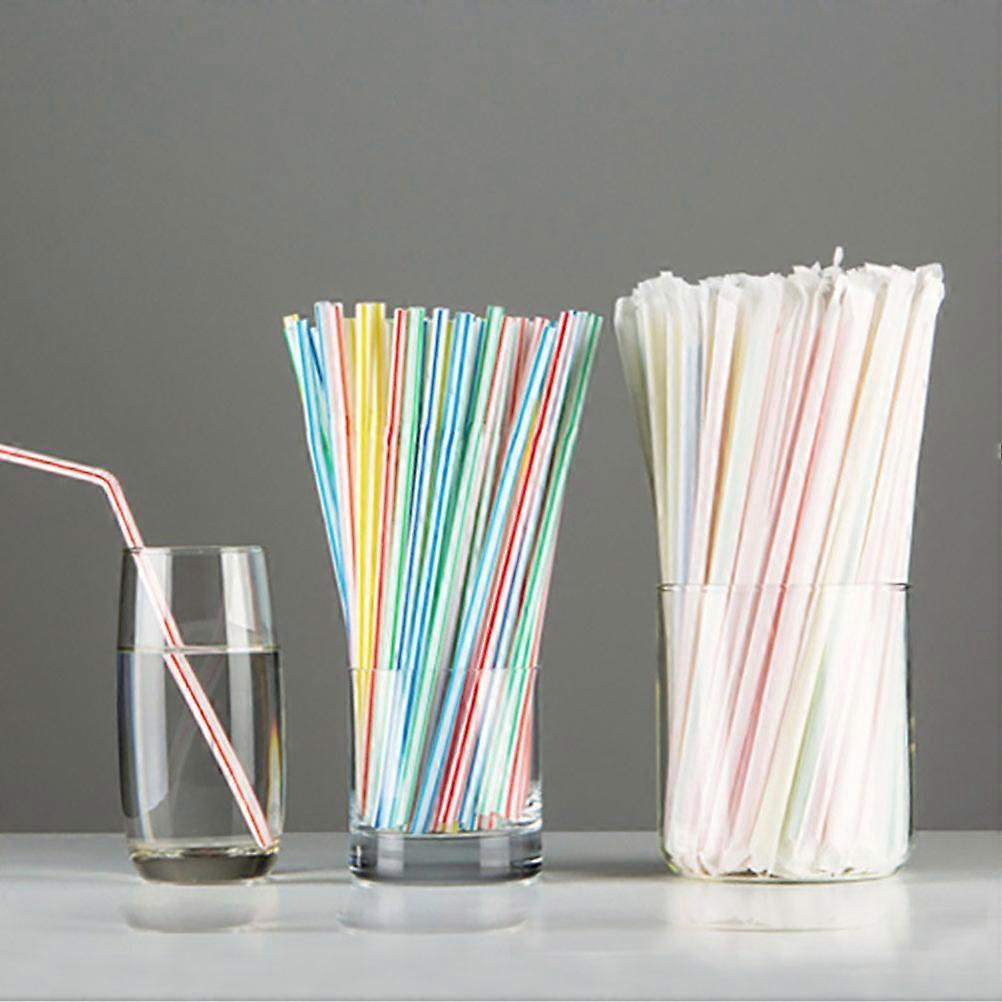 50pcs適用範囲が広いストロープラスチック使い捨て可能なストローBPA自由な飲むストロー