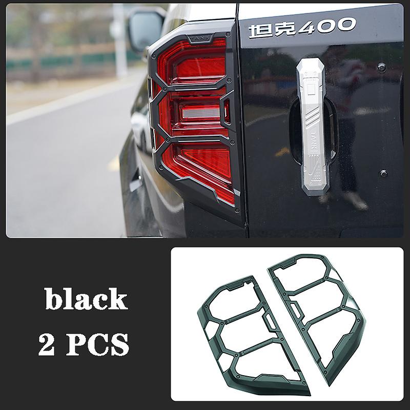 עבור טנק קיר גדול 400 טנק 400 מסגרת אור זנב שחור מט כיסוי מגן קישוט אביזרים לשינוי