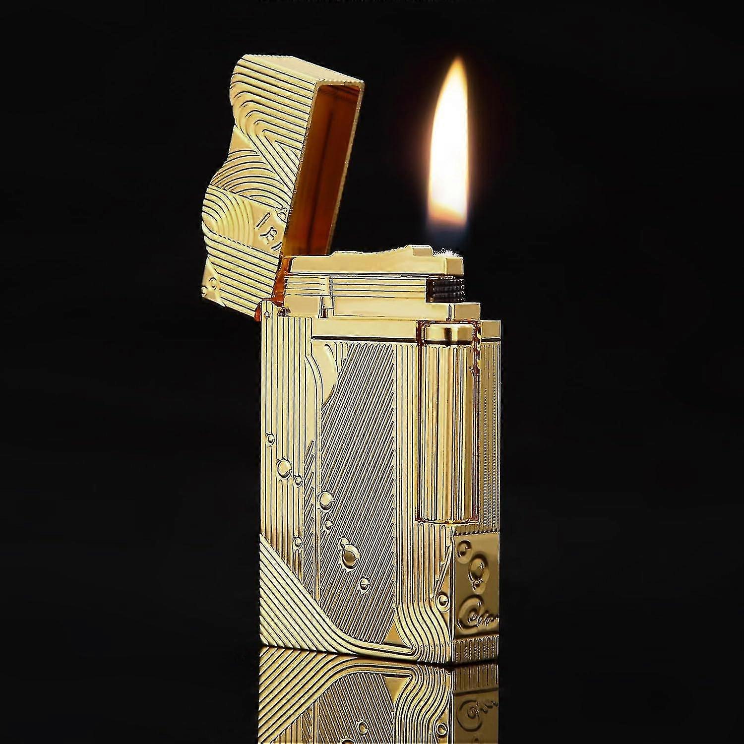 Retro Windbreaker Lighter, One-Piece Sanji Lighter, Cold Tube Lighter Liquid Refill, Bronze Lighter, Unique Table Lighter, Suitable For Men And Women'