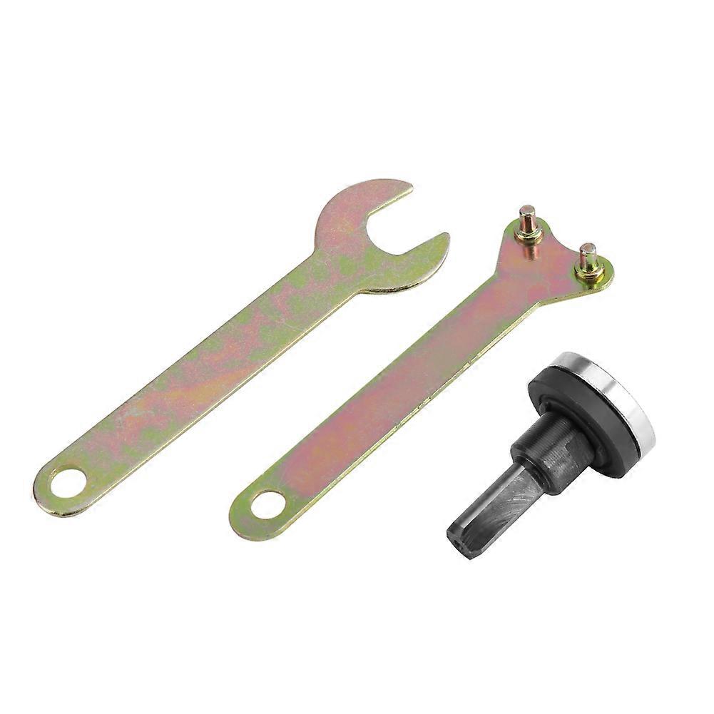 Electric Angle Grinder Flange Locking Inner & Outer Nuts with Wrench Spanner Set (10mm Handle)