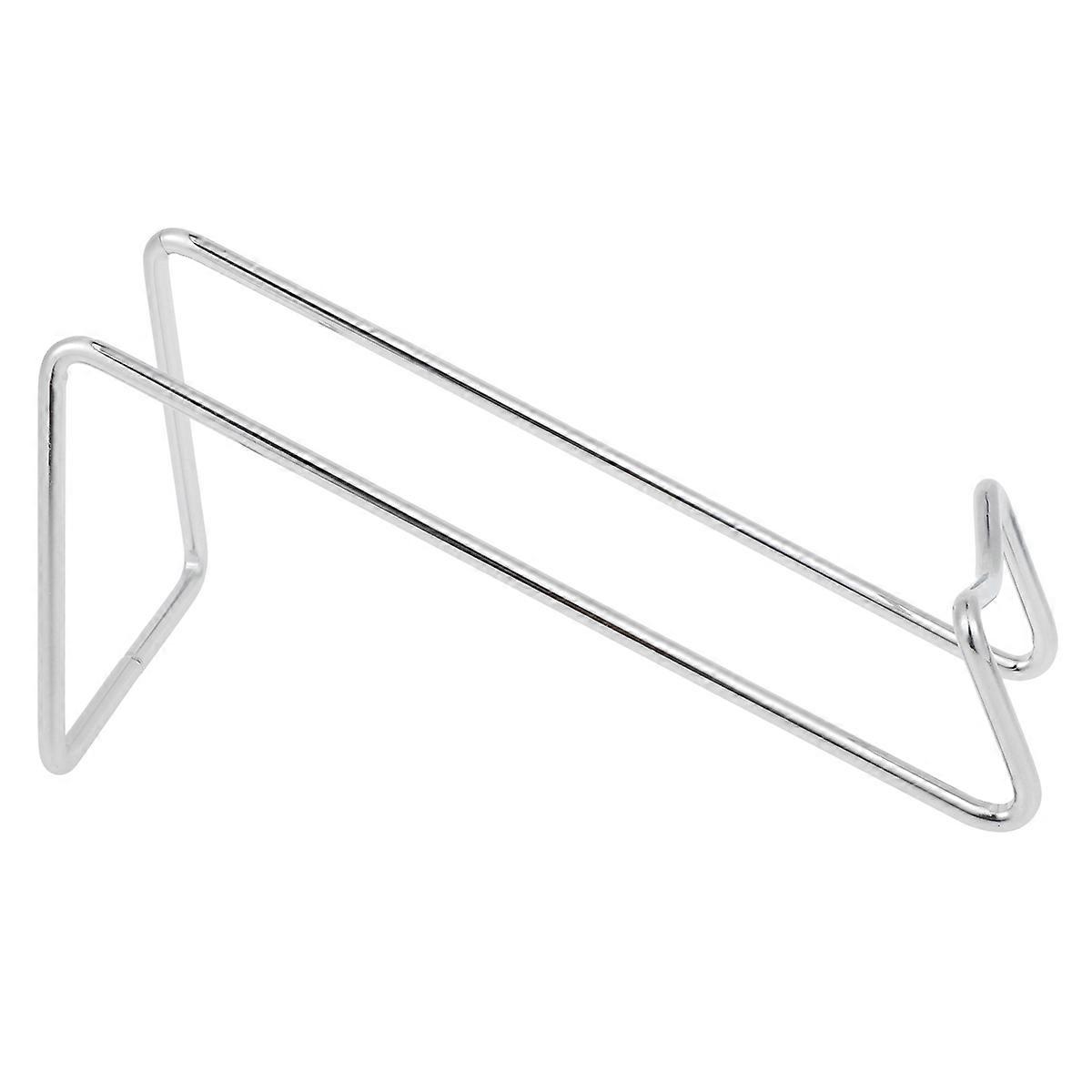 Wrought Iron Wine Display Rack Beer Bottle Shelf Wine Holder Storage Stand for Kitchen Countertops Bar Counter (Bright Silver)