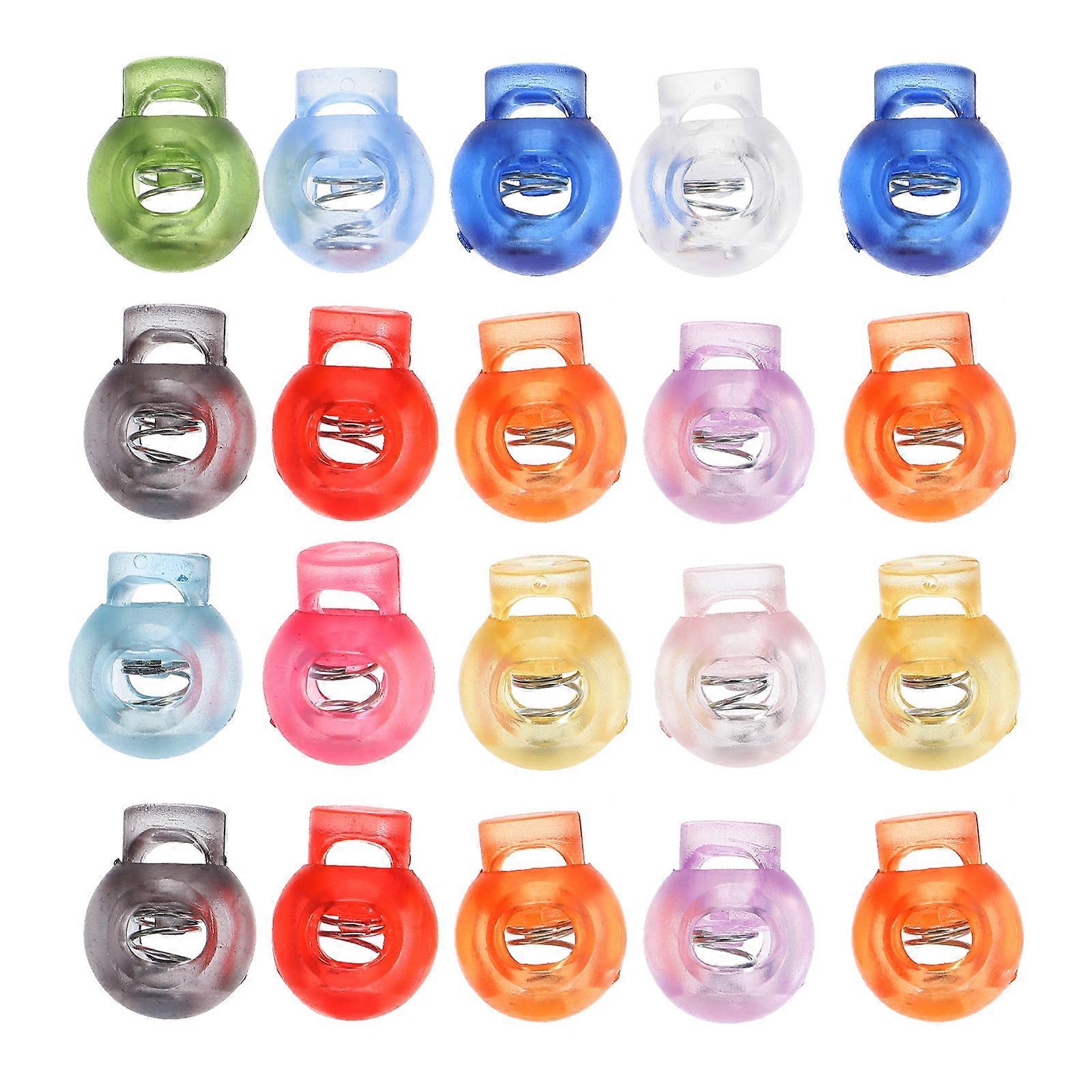 100pcs Tightening Buckle Spring Buckle Adjustable Cord Fastener Mixed Color