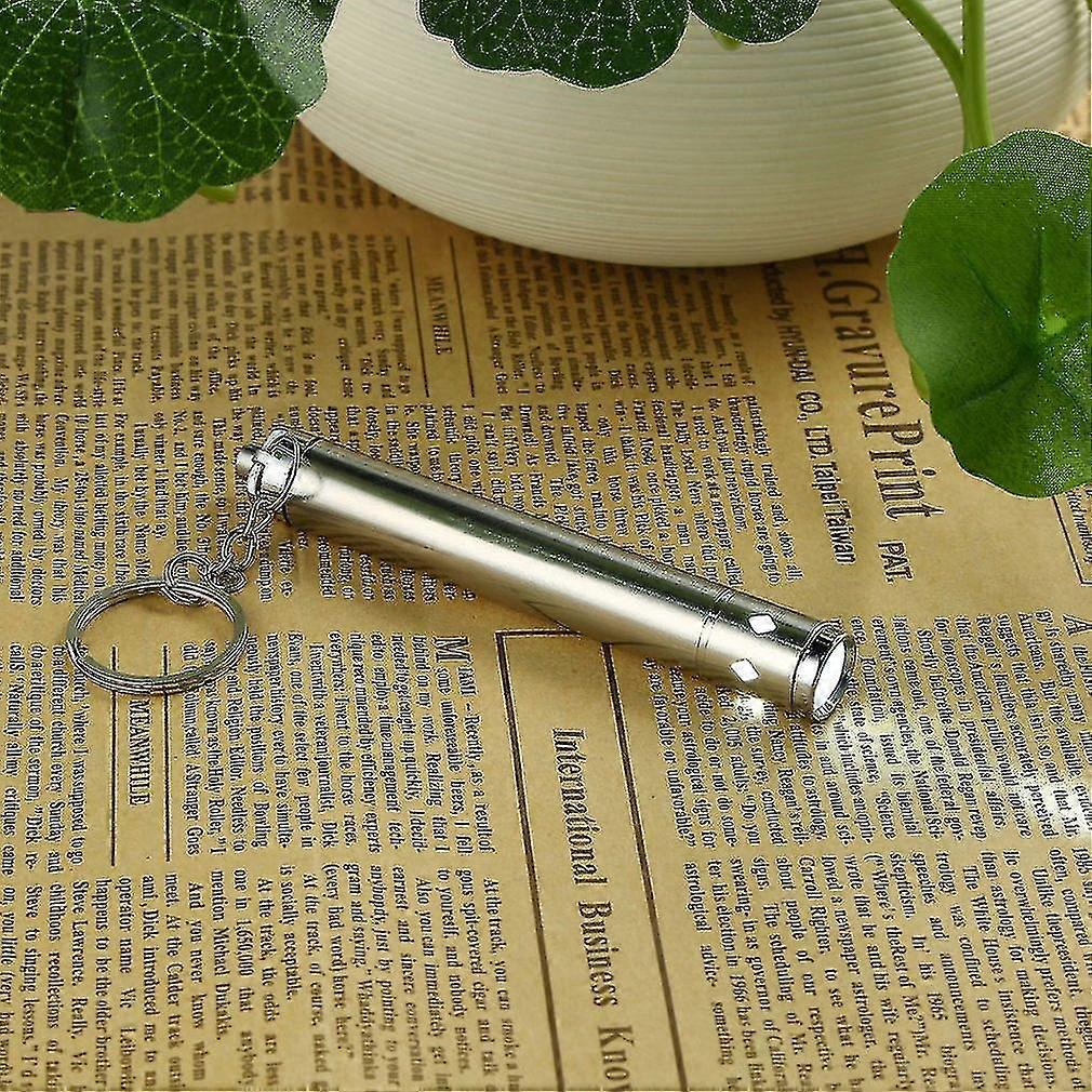 Round Moon Shape Aluminium Alloy Mini Led Flashlight Torch Lights Keychain