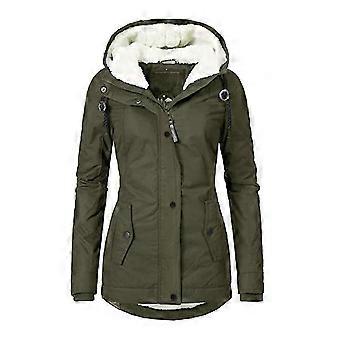 Womens Padded Quilted Coat Hooded Jacket Winter Warm Outwear Overcoat
