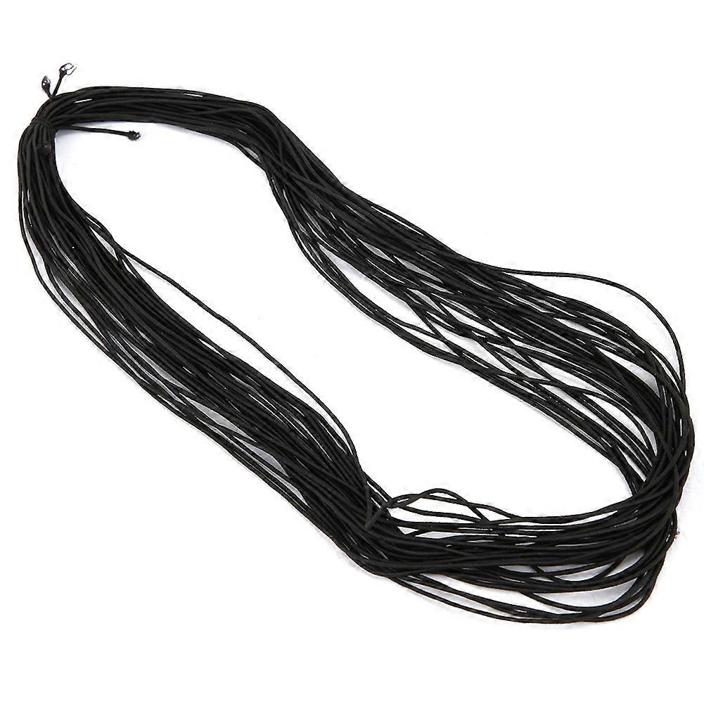 1.2mm 15m Elastic Stretch Cord Wrapped Beads String Wire for DIY Jewelry Making (Black)