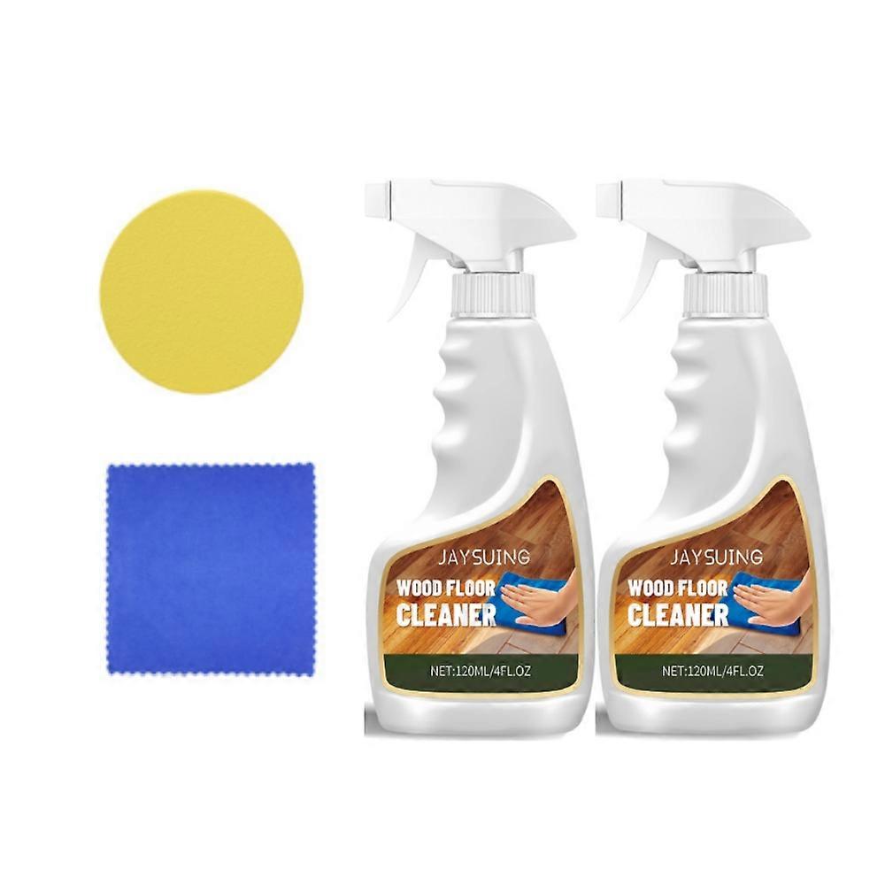 2szt Spray do czyszczenia podłóg drewnianych 120ml Potężny środek do czyszczenia podłóg drewnianych w sprayu Dezodoryzujący spray Płynne środki czyszczące z gąbką