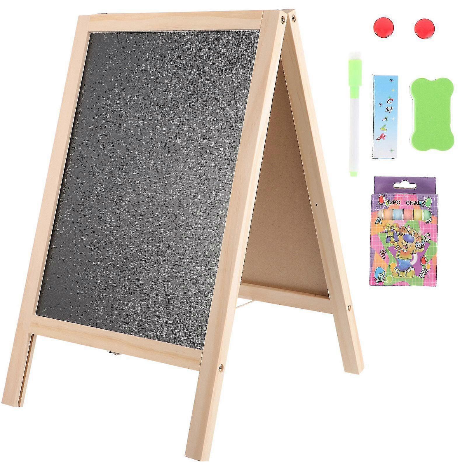 1 Set Of Double Sided Chalk Board Children Whiteboard Writing Board Freestanding Chalk Board For Kids