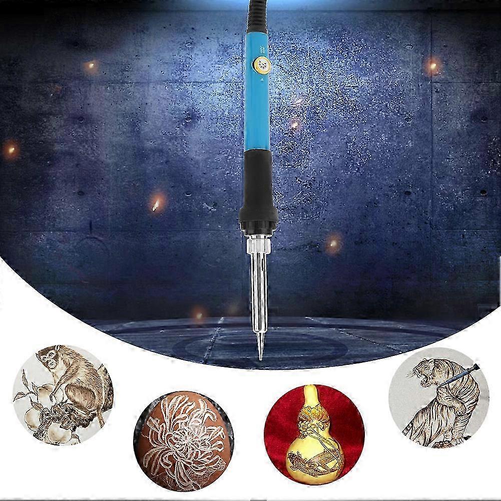 Adjustable Temperature Electric Iron Painting Tool Set with 27 Tips and US Plug 110V