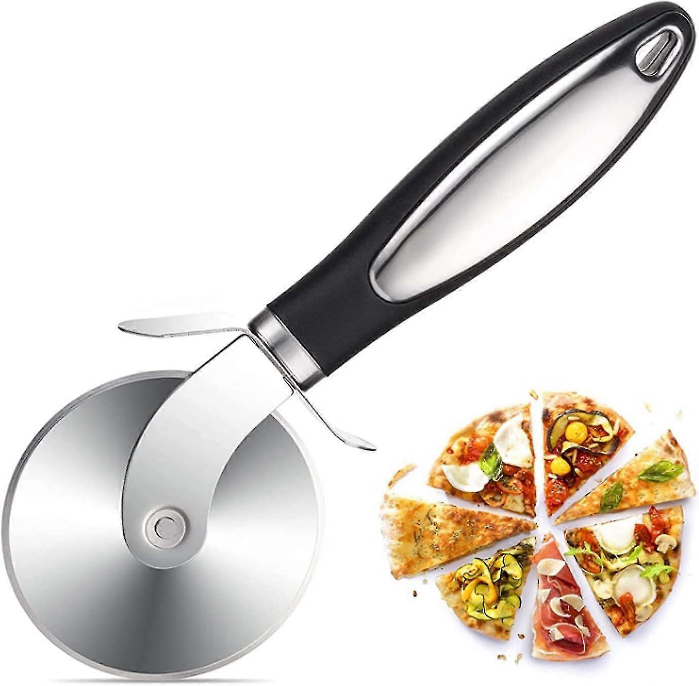 Pizza Cutter, High Quality Stainless Steel Pizza Cutter with Non-Slip Ergonomic Handle -Professional and Safe Pizza Wheel, Practical Pizza Cutter with