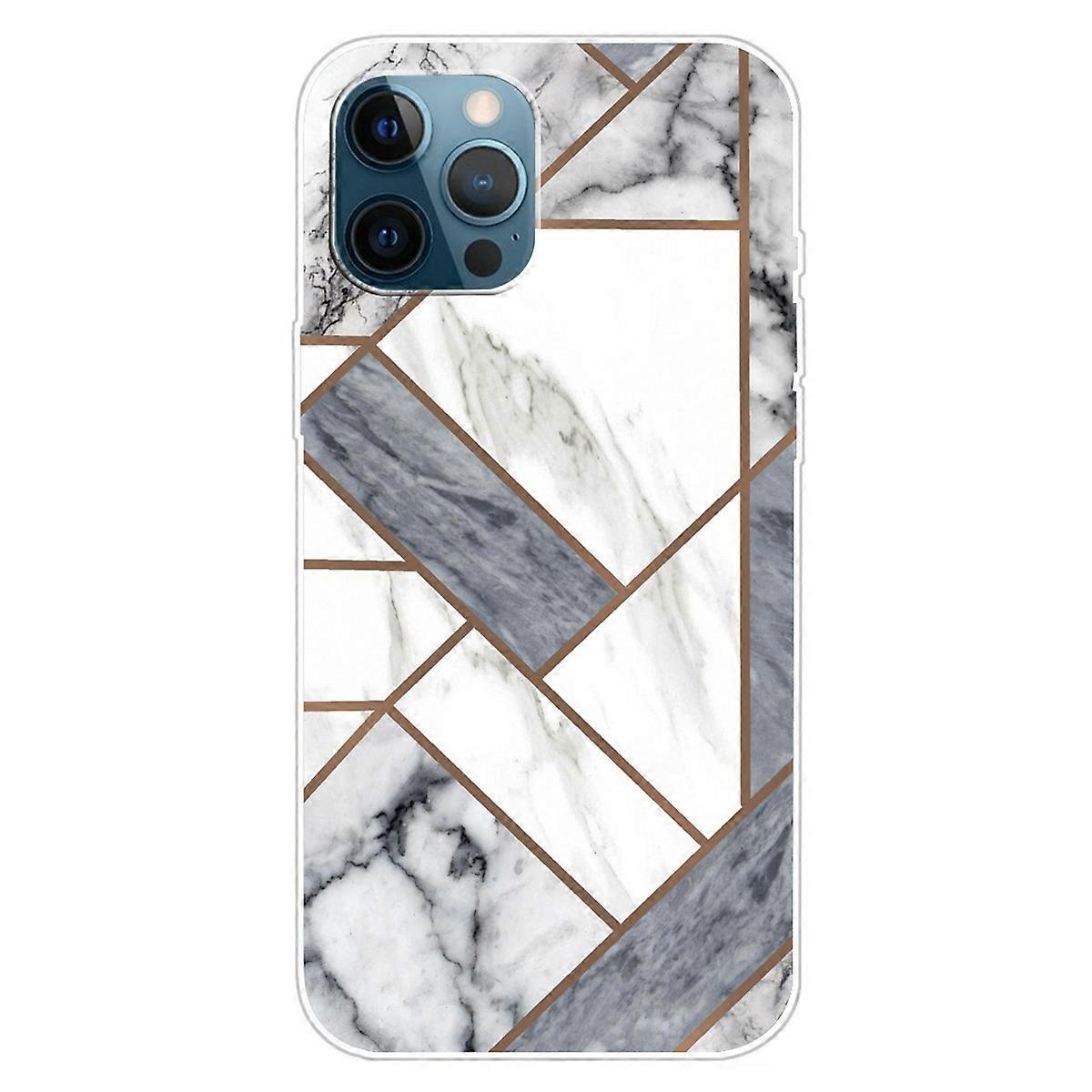 For iPhone 16 Pro Case Abstract Marble Pattern Printing TPU Phone Cover - Style J