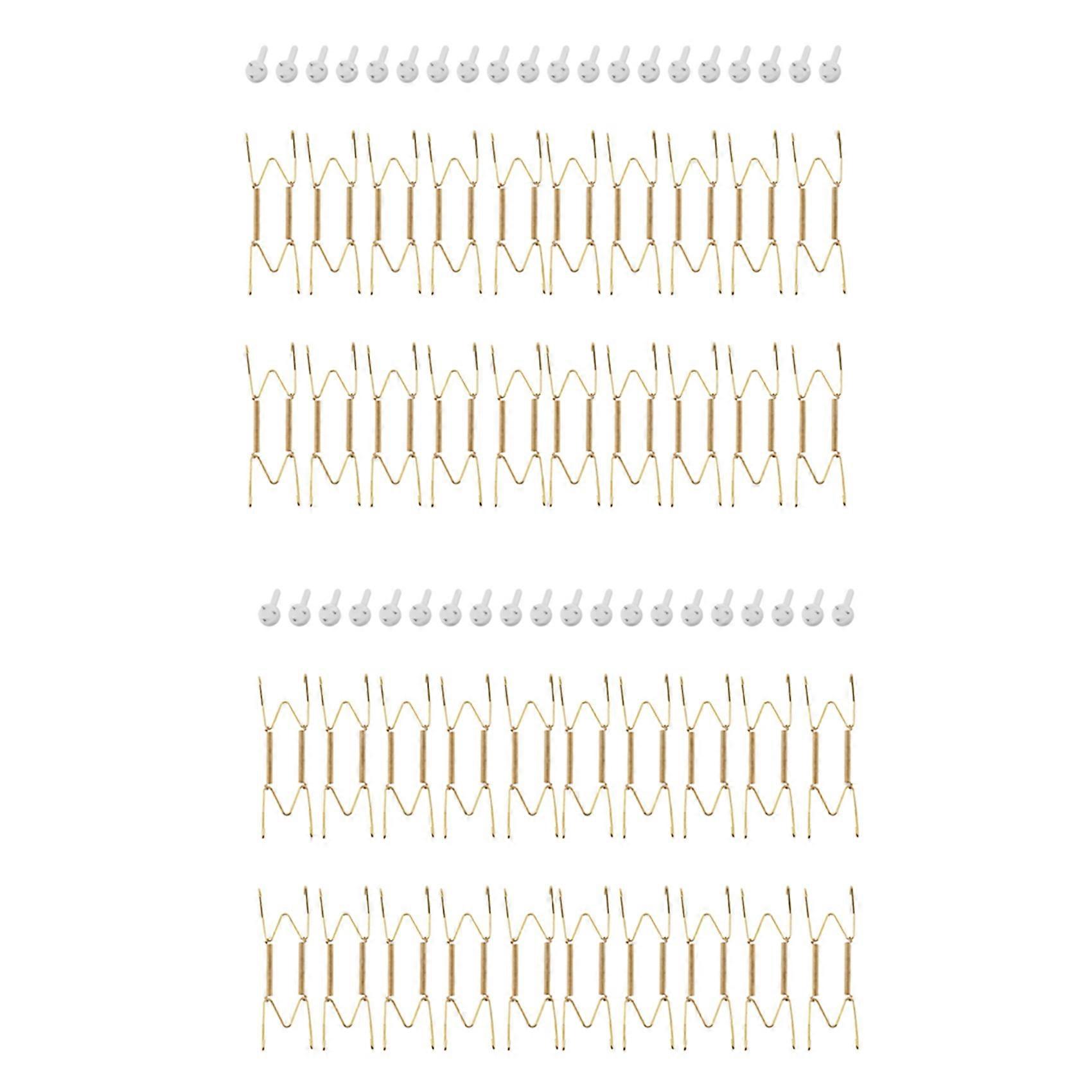 40 Peças 6 polegadas invisível placa cabides de placa de parede cabides de latão de arame suportes de placa com 40 peças