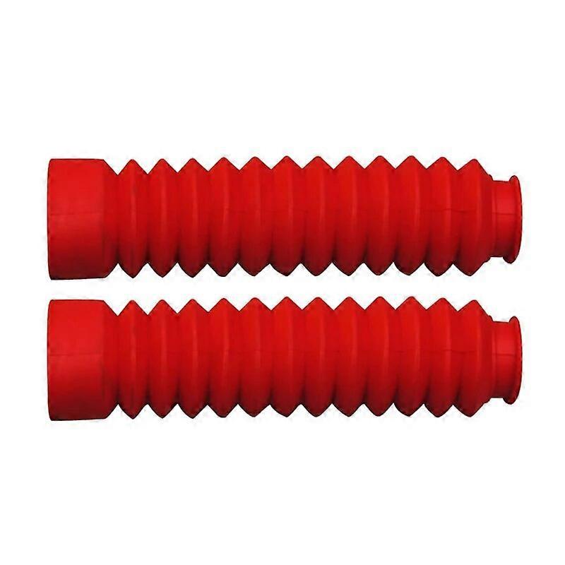 2X Motorcycle Rubber Protector Motorcycle Front Fork Cover Protector Gaiters Gators Boot Shock Protector Dust Cover Universal