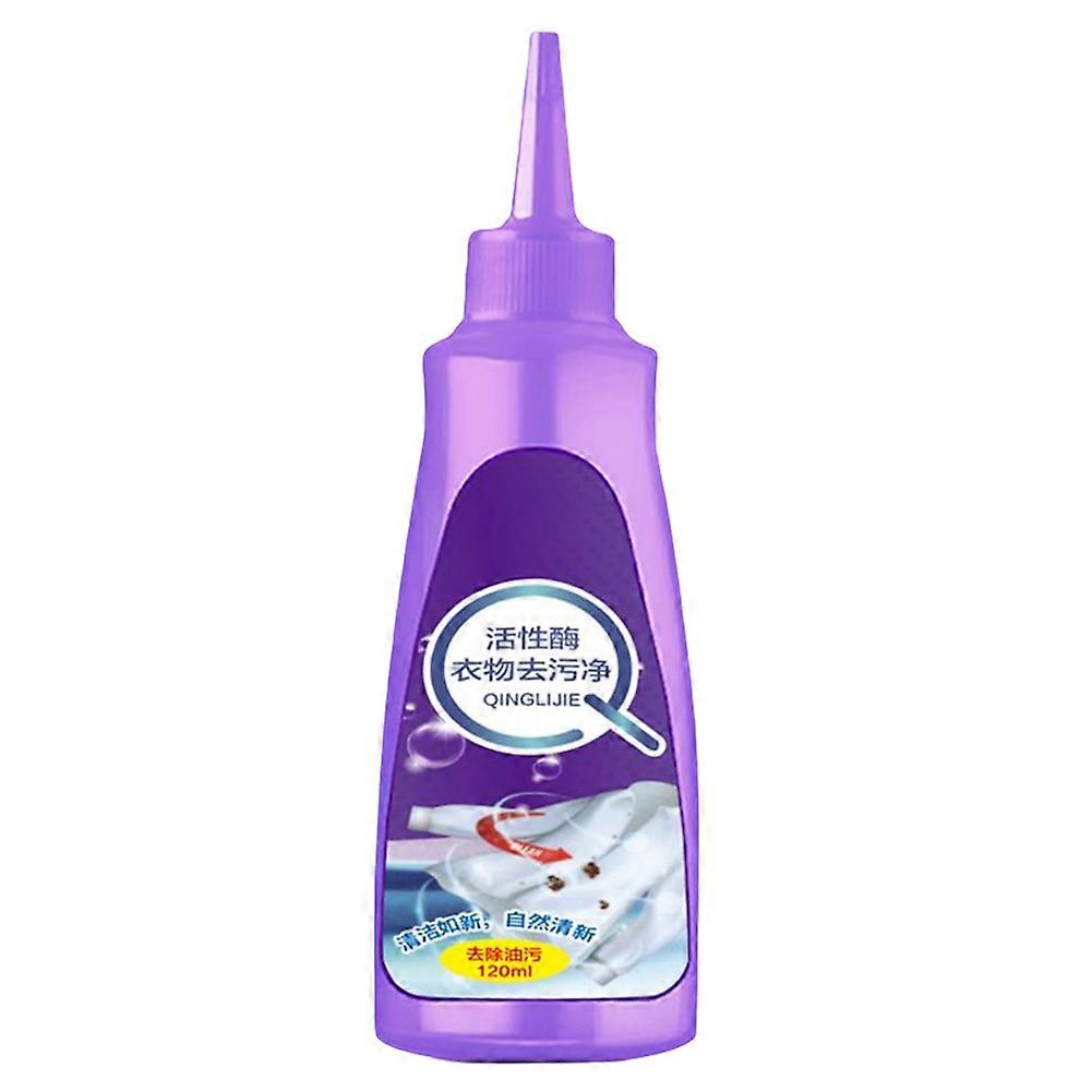Active Enzyme Clothing Stain Removal Agents 120ml Oil Stains Odour Remover Spray Portable Laundry Stain Remover