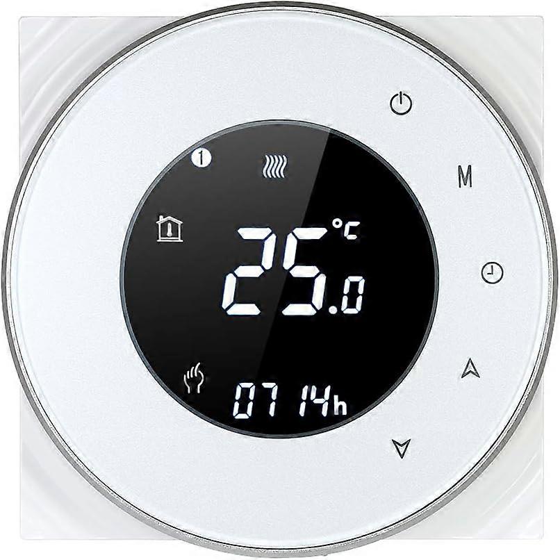 Wi-Fi Programmable Thermostat Wireless Smart Room Thermostat with LCD Touch Screen - White,2024 Ping