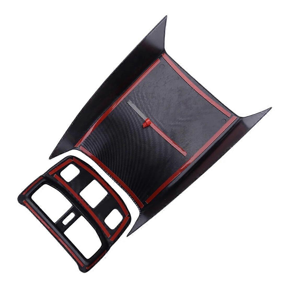 Black Carbon Fibre Style Car Rear Seat Air Vent …