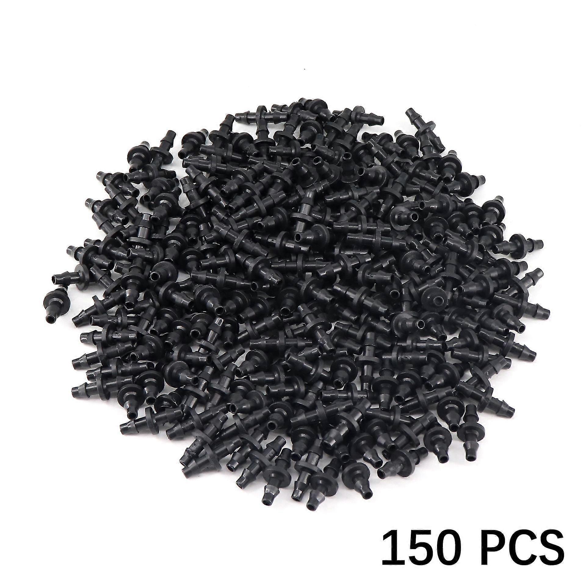 4/7 Capillary Double Barb Pe Hose 1/4 Connector Right Irrigation Drop Drop Micro-pulvrisatio Irrigation System Accessories--150pcs