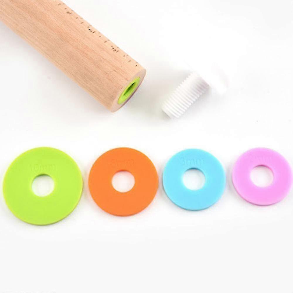 Adjustable Solid Wood Rolling Pin To Adjust The Thickness Scale Flour