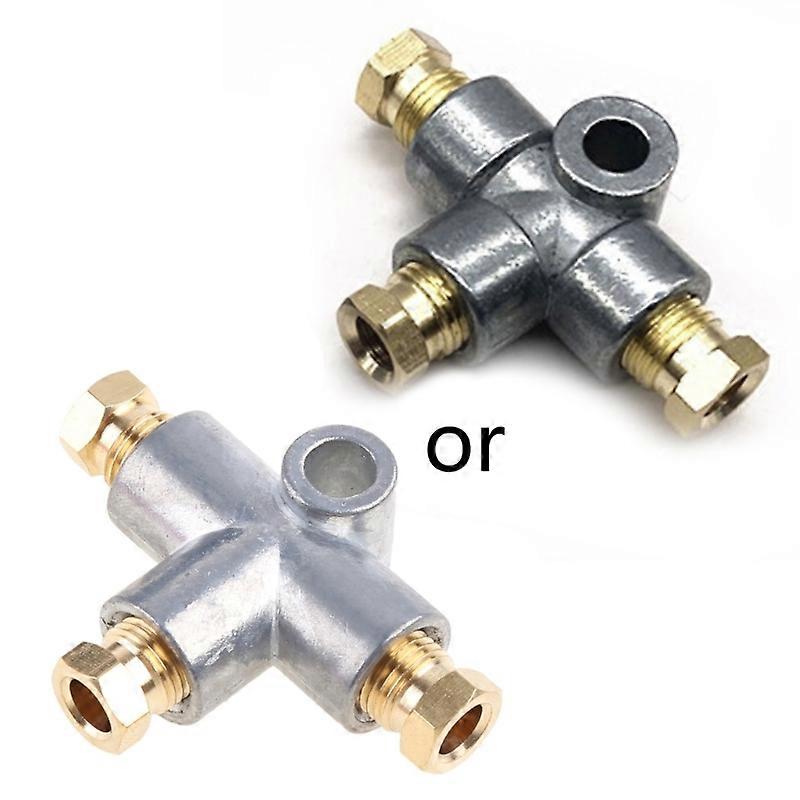 3 Way T Piece Tee Brake Pipe With 3 M10 Male Nuts Short Metric Copper