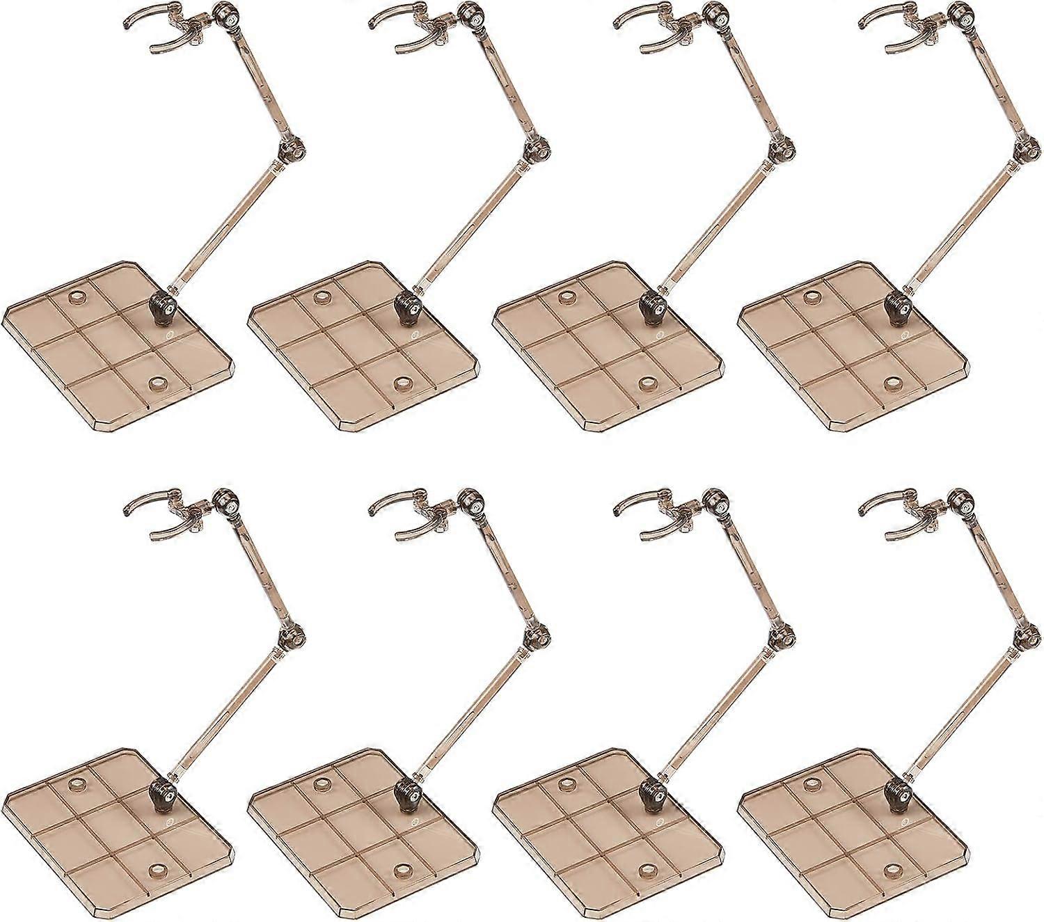 Action Figure Stand 8Pcs Assembly Action Figure Display Holder Base Doll Model Support Stand(Black) for 6 inch Action Figures or Effects