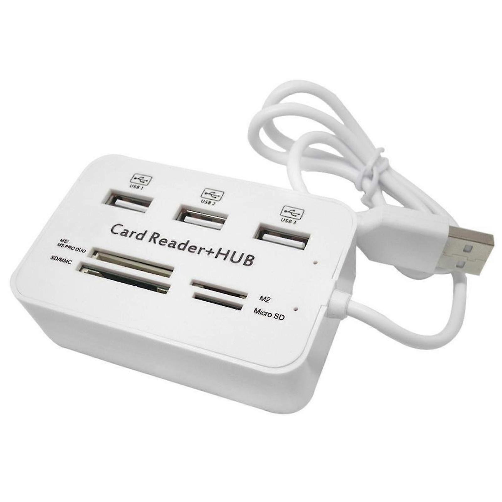 Card Reader Plug-And-Play High-Speed Transmission No Driver Required Compact Size Universal USB Memory Card Reader