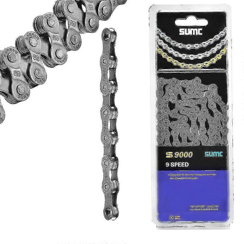 Bicycle Chains Anti-rust 8/9/10 /11speed 116 Links(size:9 Speed)