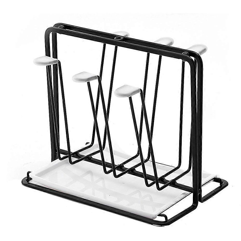 6 Bottle Dish Drainer Metal Bottle Holder, Drip Rack For Vessels With Drip Tray, For , Up