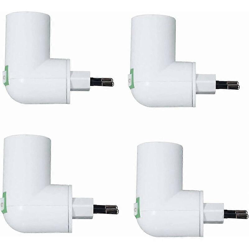 4 Pack Cordless E27 Lamp Socket with E27 Switch Heat Resistant Converter Adapter for Mobile Kitchen Light / Garage Light (Without Bulb)