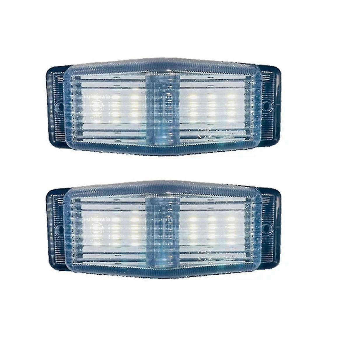 2Pcs LED Marker Lights Front Double Burner Indicator LampFor Man Truck Lorry Front Grill Light A