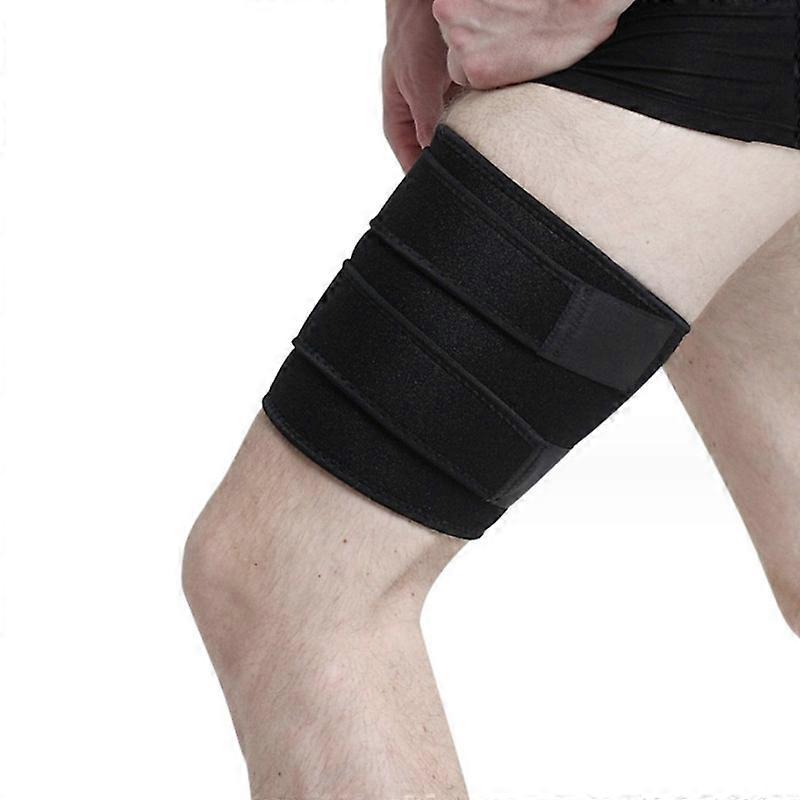 Thigh Brace - Hamstring Quad Wrap - Adjustable Compression Sleeve Support for Pulled Groin Muscle, Sprains, Quadricep, Tendinitis, Workouts, Sciatica 