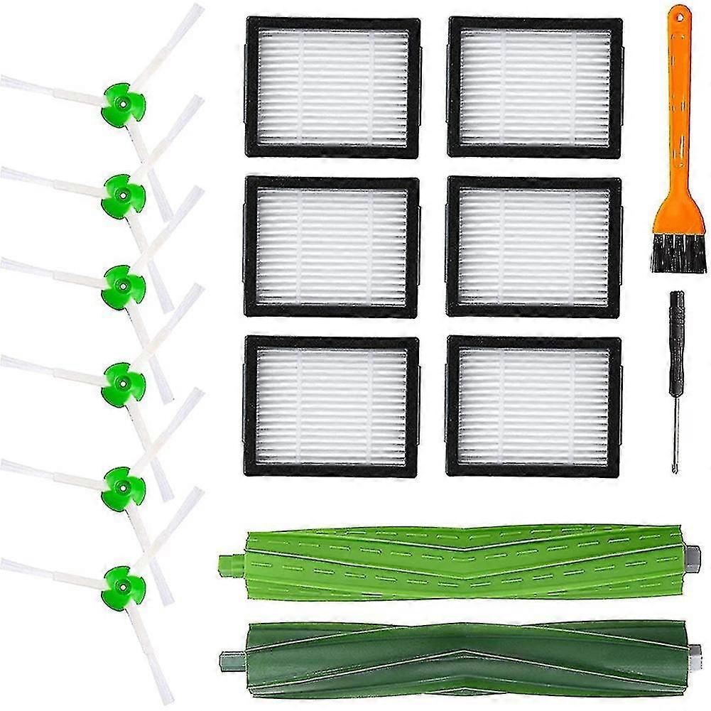 Replacement Rubber Brushes Side Brushes Filters Compatible With Irobot Roomba